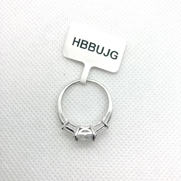 SIZE 9 925 Square Cut CZ Ring - Picture 8 of 12